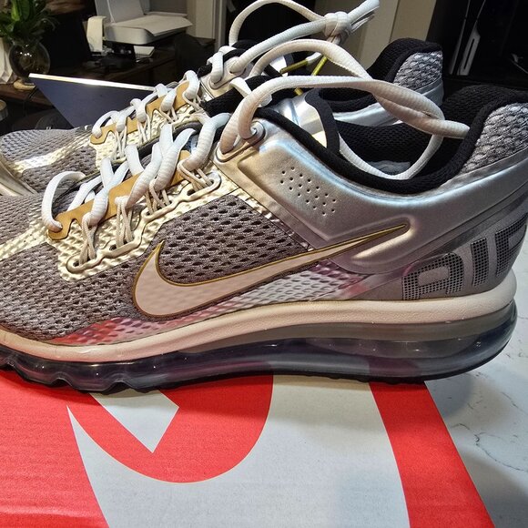 Nike Air Max 2013 Metallic Silver Pewter Phantom Gold HJ7901-095 SZ 10.5 Men's - Picture 1 of 13